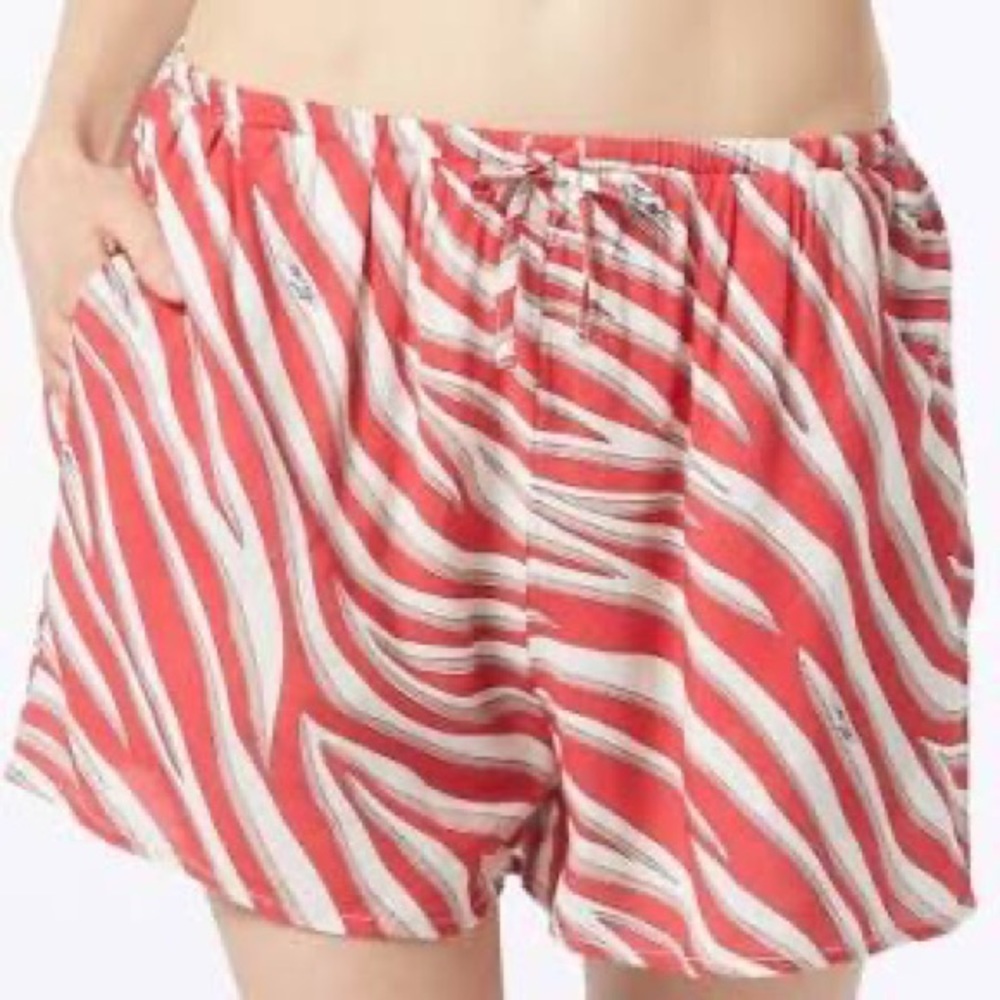 Michael Kors Cover Up Shorts Mod Zebra Geranium NWT